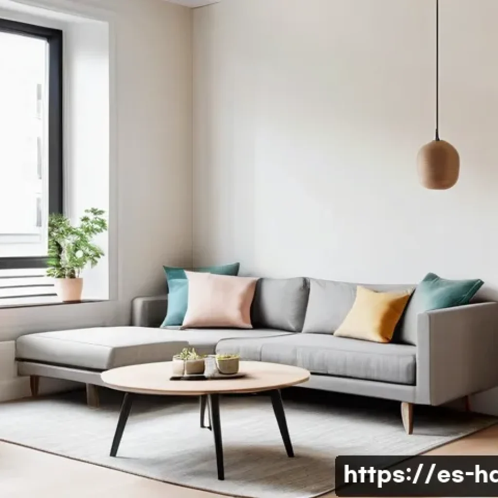 홈디자인 실내 레이아웃 구성 방법 - A modern small apartment living room designed with smart furniture placement to maximize space and c...