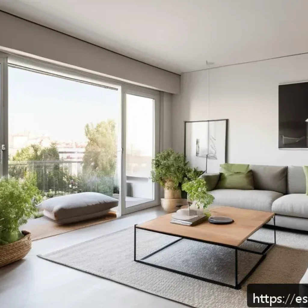 홈디자인 부동산과의 협업 사례 - A modern, stylish apartment interior in Madrid designed to emphasize spaciousness and warmth, featur...